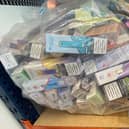 A number of illicit vapes were seized from the Doncaster city centre shop.