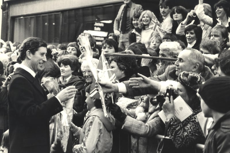 Prince Charles during his visit to Chesterfield Nov 12th 1981