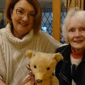 A teddy bear, which is over 80 years old, was repaired for his owner at the crafting group