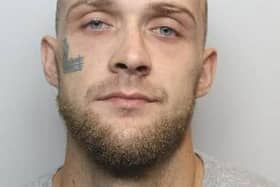 Brad Presley, 29, is wanted in connection with an armed robbery in Goldthorpe, Barnsley, on December 14. Anyone who sees Presley is asked not to approach him and instead call 999, quoting incident number 802 of December 14.
