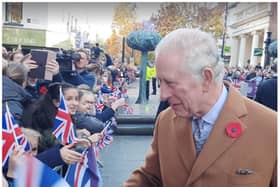 King Charles is met by jubilant crowds outside the Mansion House.