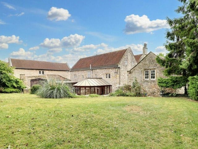 Looking towards the house from the lawned garden.