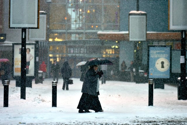 Difficult conditions for shoppers on Crowtree Road in Sunderland city centre ten years ago.