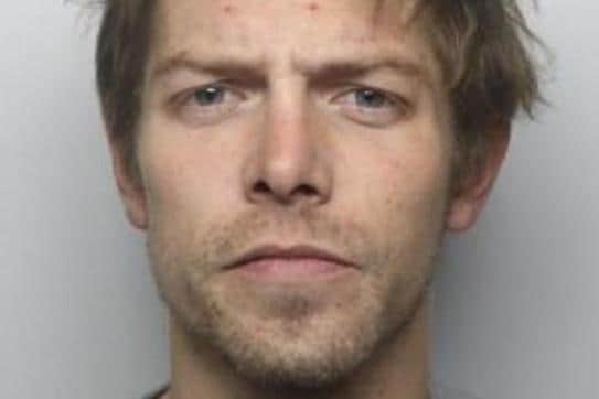 Pictured is Jacob Carroll, aged 27, of no fixed abode, who has been found guilty at Sheffield Crown Court of murdering stabbing victim Joevester Takyi-Sarpong near Doncaster city centre and sentenced to life imprisonment.
