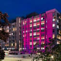 Doncaster Royal Infirmary was illuminated pink last Wednesday.