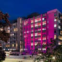 Doncaster Royal Infirmary was illuminated pink last Wednesday.
