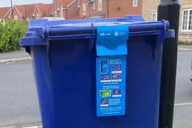 The blue bin tagging scheme was rolled out across several new areas this week. Credit: Doncaster Council.