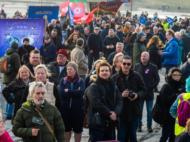 Hundreds of former miners and their families reunited for the 40th anniversary march.