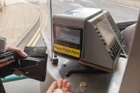 File picture of a passenger getting on a bus. Picture Dean Atkins