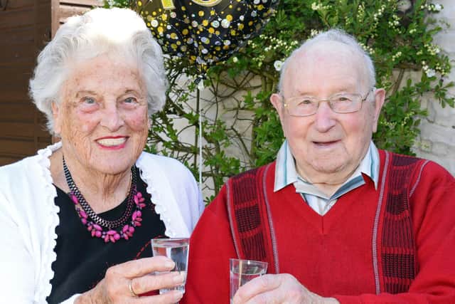 Ida Mary and Walter Turgoose, pictured celebrating their 70th wedding anniversary. Picture: NDFP-13-04-21-Turgoose 4-NMSY