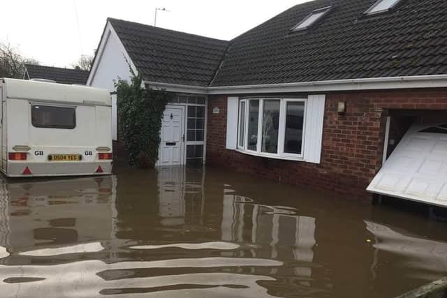 Jeremy Fletcher's home in Fishlake, Doncaster, after it was flooded in 2019. He is writing a play inspired by the experience and featuring verbatim accounts of the disaster from other villagers