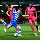 Joe Ironside tees up a shot at goal.