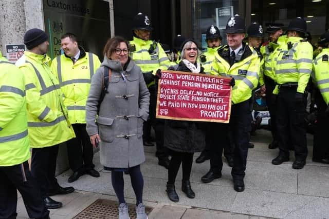 Doncaster Waspi Women at London protest.
