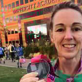 Clare Durose raised more than £1,000 for St John's Hospice.
