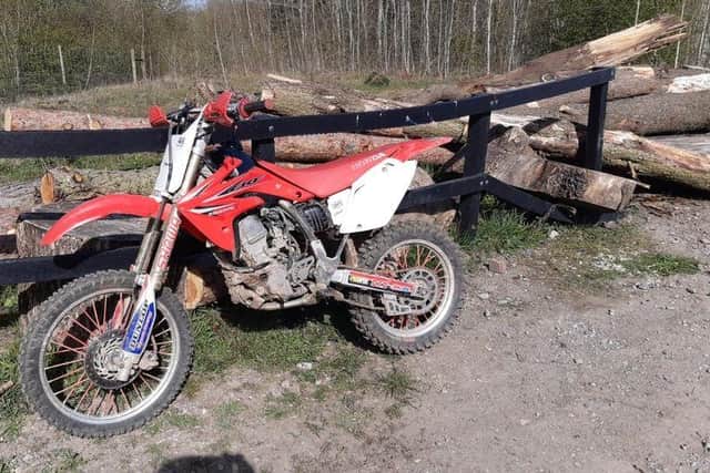 This is the bike that the police seized.