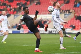 Kieran Agard made his debut against Wigan. Picture: Howard Roe/AHPIX LTD