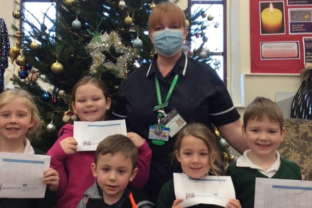The pupils at Kettleshulme Primary raised £350 with a jingle bell jog