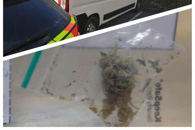 Stolen vehicle and cannabis seized