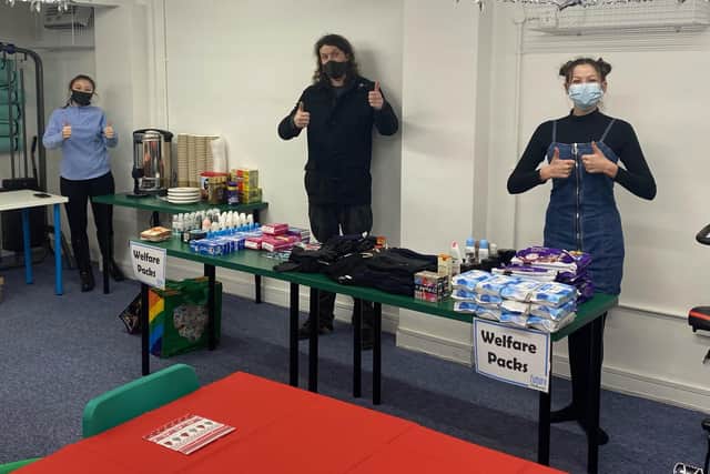 The team of volunteers at the Future Pathways base at Duke Street getting things ready for their Christmas Day Homeless Outreach. Picture: Lauren Hogg