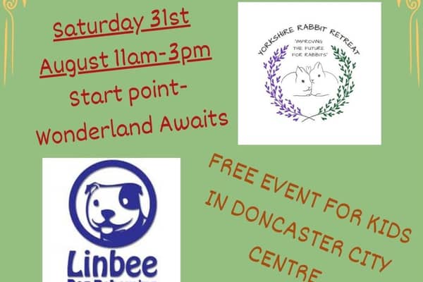 Pop-up trail around Doncaster in aid of Linbee Dog Rehoming and Yorkshire Rabbit Retreat.
