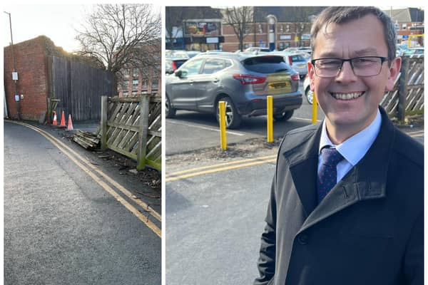 Doncaster Conservative MP Nick Fletcher has expressed his delight after getting a fence fixed in Doncaster city centre.