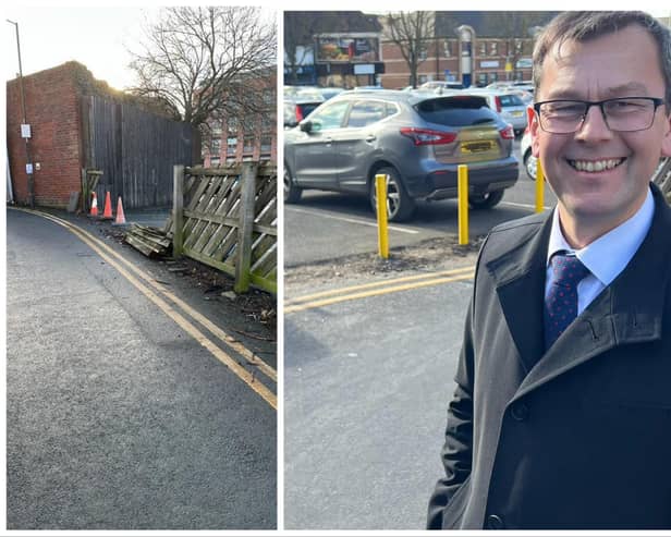 Doncaster Conservative MP Nick Fletcher has expressed his delight after getting a fence fixed in Doncaster city centre.