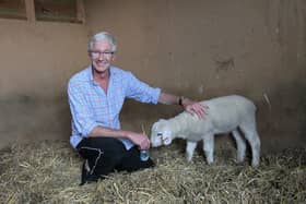 Paul O'Grady and Winston the lamb