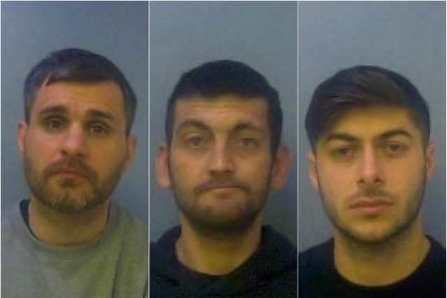 Adam Finley, Jamie Andrews and Ibrahim Ormangorem have all been jailed.