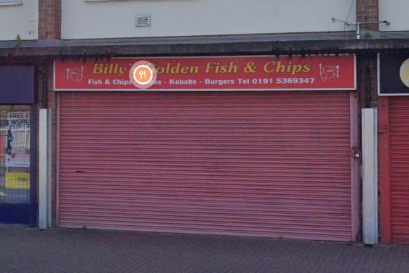 Billy's Golden Fish & Chips at 31 Fellgate Avenue, Jarrow, Tyne & Wear, NE32 4LZ. Last inspected on February 29, 2020.