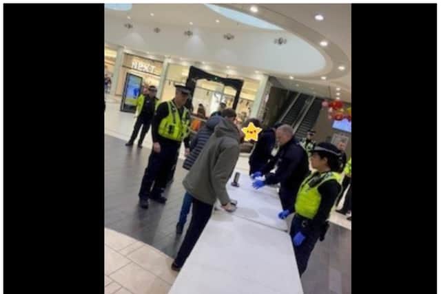 Police carried out knife and drugs operations in the Frenchgate Centre.