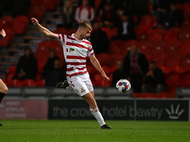 George Millers takes a shot at goal.