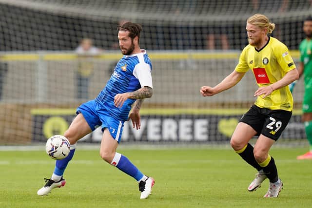 Former Barnsley midfielder Jacob Butterfield played on trial for Doncaster Rovers at Harrogate Town. Picture: Steve Flynn/AHPIX