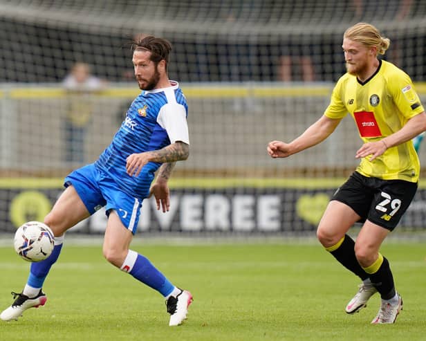 Former Barnsley midfielder Jacob Butterfield played on trial for Doncaster Rovers at Harrogate Town. Picture: Steve Flynn/AHPIX