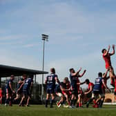 Doncaster Knights in action at Castle Park last season. Photo by David Rogers/Getty Images