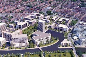 A visualisation of Doncaster Waterfront after development opportunities are secured. Credit: Business Doncaster