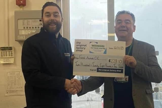 Pictured is Tom, the TOFS Mexborough Manager, and Sean Gibbons, Mexborough Foodbank Manager.
