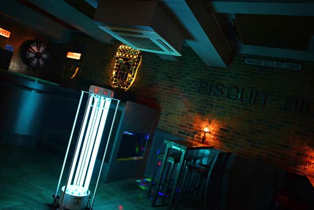 Speedycare disinfect the premises with UV light. Picture: NDFP-29-09-20-BiscuitBillys 2-NMSY