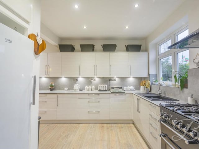 A third shot of the kitchen. With lots of room, it is a lovely place to prepare meals.