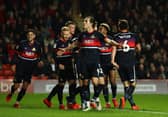 LONDON, ENGLAND - MAY 17:  John Marquis of Doncaster Rovers (9) celebrates as he scores his team's third goal wit team mates during the Sky Bet League One Play-Off Second Leg match between Charlton Athletic and Doncaster Rovers at The Valley on May 17, 2019 in London, United Kingdom. (Photo by Bryn Lennon/Getty Images)