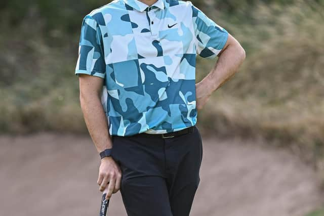 Joshua Berry of England (amateur) looks before plays his second shot on the 10th hole during Day Three of the final stage of the DP World Tour's Qualifying School on the Hills Course at Infinitum Golf on November 12, 2023 in Tarragona, Spain. (Picture: Octavio Passos/Getty Images)