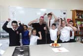 Scott Garthwaite (centre) with the winning team, ‘Destroy Smoothie’