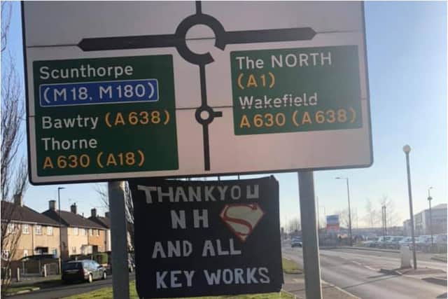The banners have been put up around Clay Lane. (Photo: Sarah Whittaker).
