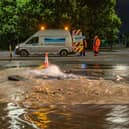 Photographer Paul Bell had been taking photographs of a burst water main on the A638 Great North Road when he was arrested by police for being drunk and disorderly. (Photo: Paul Bell).