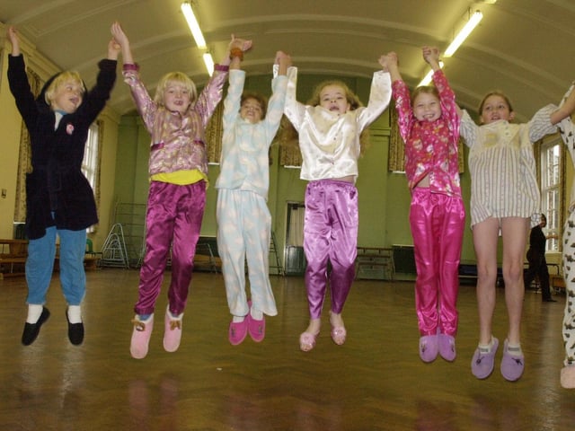 Pipworth Junior School pupils in Pyjamas for the school day to raise money for Children in Need back in 2001