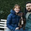 Only six months ago, adorable Sheffied pet dog Bonnie was in the care of the RSPCA after being rescued from abuse. Now, pictured with new owners Charly Milner and Louis Clay, is set to appear at Crufts