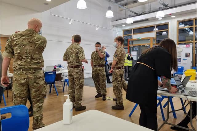 The Army have been drafted in to help with vaccines at Lakeside Village in Doncaster.