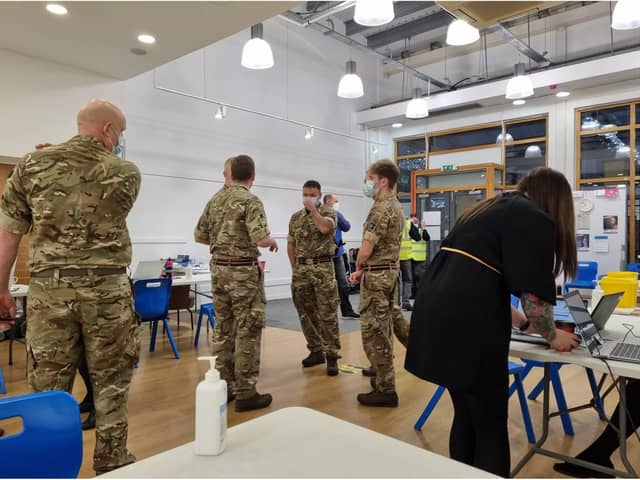 The Army have been drafted in to help with vaccines at Lakeside Village in Doncaster.