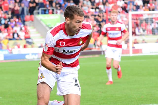 Matty Blair pictured in action for Doncaster Rovers. Photo: Marie Caley.