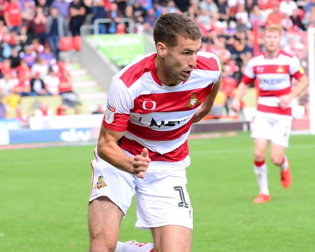 Matty Blair pictured in action for Doncaster Rovers. Photo: Marie Caley.