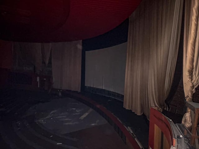 One of the auditoriums inside the former Cleveland Street cinema.